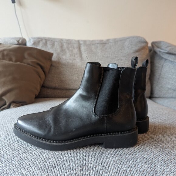 Black Vegan Leather Boots - Picture 3 of 4
